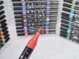Marcadores negros con glitter doble punta x72